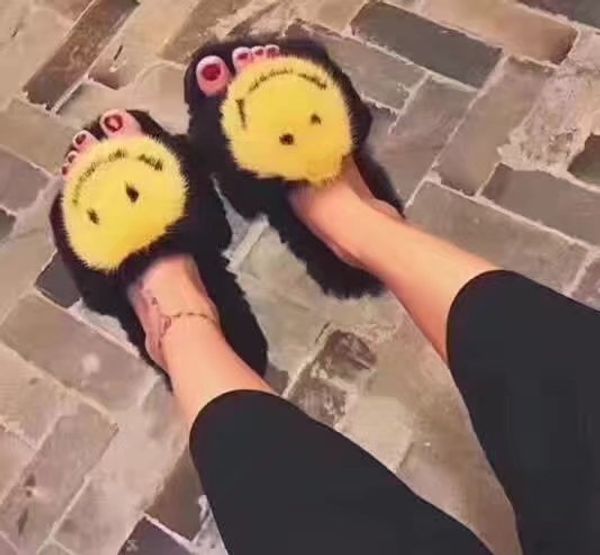 

новые 2018. мех тапочки женские сандалии плоские каблуки уютный отдых слайды feminino