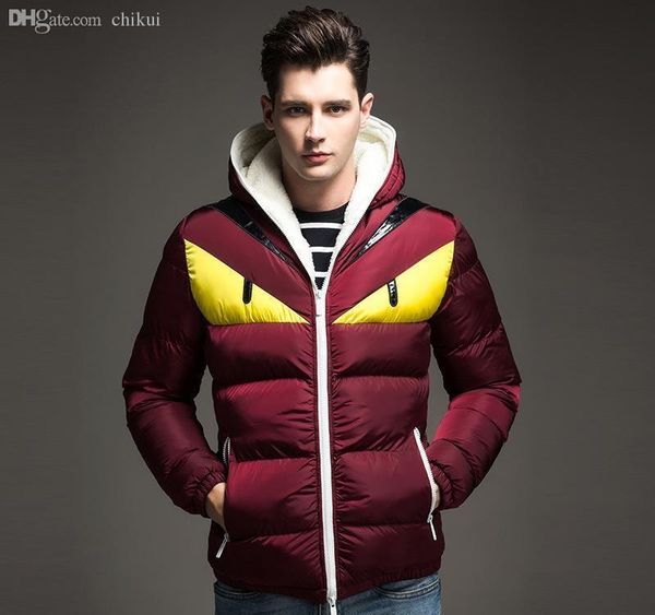 

fall-fashion winter coat men down jacket 2016 new little monster thicken warm male jacket winter men down & parkas, Black