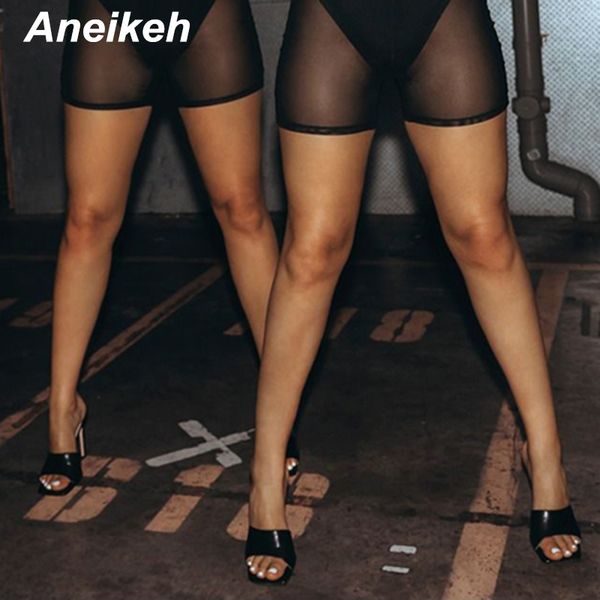 

aneikeh zapato talla 41 42 pu sexy bombas mujer fetiche zapatos de tacón alto stripper slip-on bombas zapatos de fiesta de boda, Black