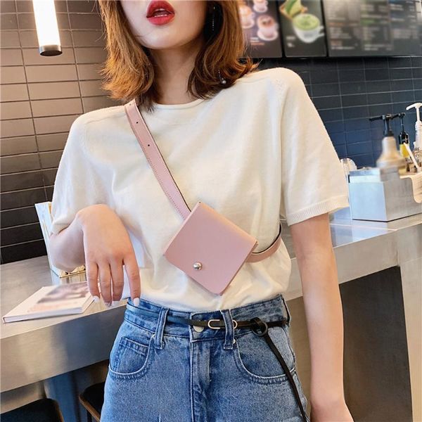 

women pu waist bag fanny pack adjustable small belt purse key phone bag casual fashion crossbody chest banana bags heuptas #t2p