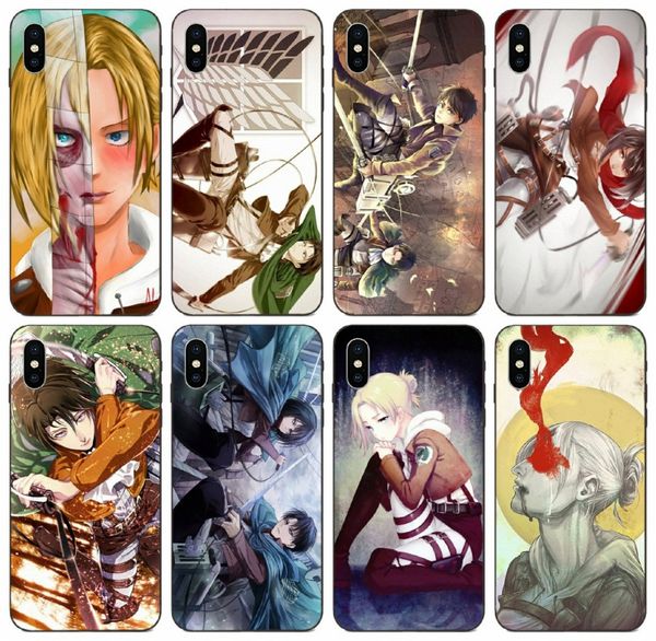 

tongtrade] shingeki no kyojin attack on titan case for iphone 11 pro x xs max xr 8 7 6s 5s 5c plus galaxy a8 a9 huawei nova 5 sony z5 case