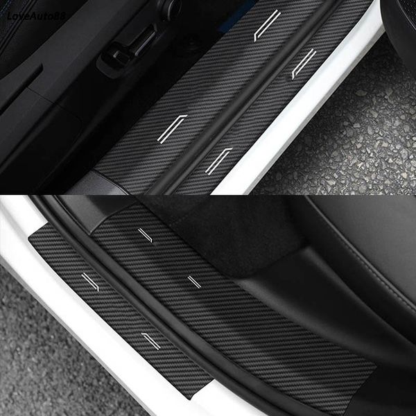 

for mitsubishi asx 2016 2017 2018 2019 carbon fiber interior exterior threshold door sill decoration strip welcome pedal