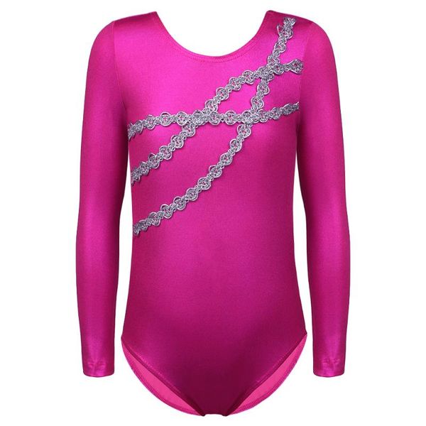 

2-10y girls kid dance leotards ink long sleeve chain mermaid printed gymnastic leotards dancewear ballet athletic costumes