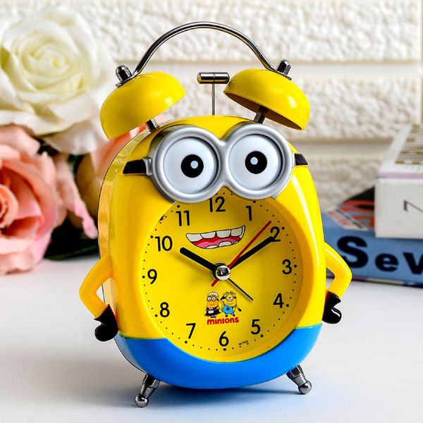 

cartoon children table alarm clock child bedroom mute bell noctilucent creative fashion cute kids room decoration clocks