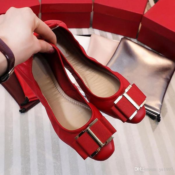 

2019 autumn new design brand casual shoes ladies fashion design single shoes interior flat shoes with original qn, Black