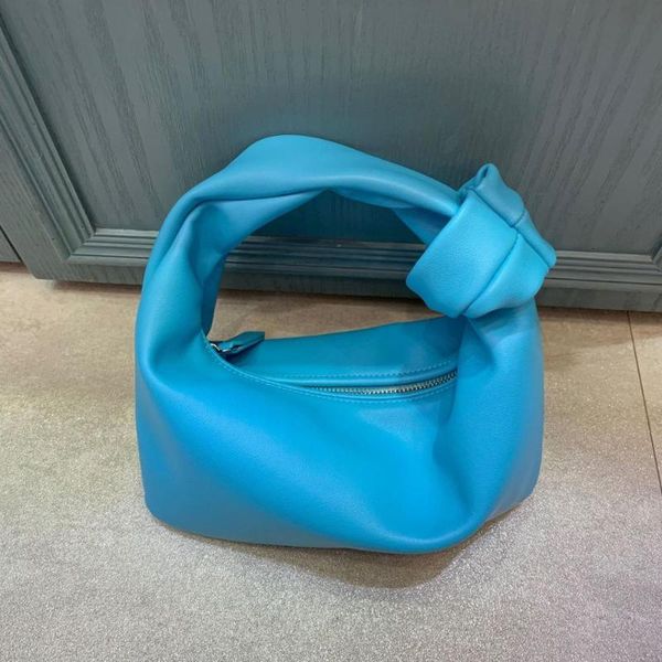 

2020 fashion style pouch women bag tie hobos handbag cowhide leather bags