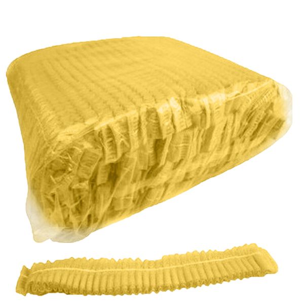 

1pack/100pcs disposable salon hair hat anti dust net bouffant cap non-woven head cover hat elastic cleaning hair protect hat cap