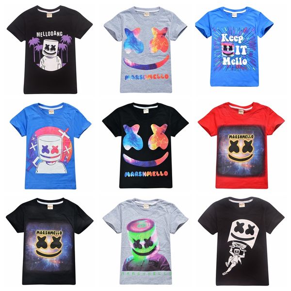 2019 39 Styles Boys Girls Marshmello T Shirt Dj Music Cotton T Shirt For Summer Children Wear Kids Cute Casual Clothes For 6 14 Years From Greatamy - roblox clothes codes included cute