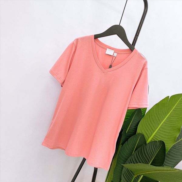 

couple v-neck simple and generous sports men's and women's t-shirt 052340 t-shirt embroidery embroidery embroidery, White