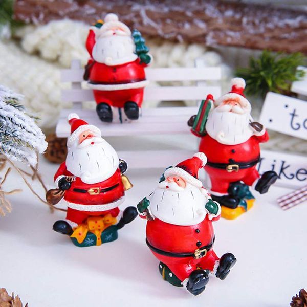 

christmas pendant desk decoration santa claus resin miniature figurine xmas party home ornament