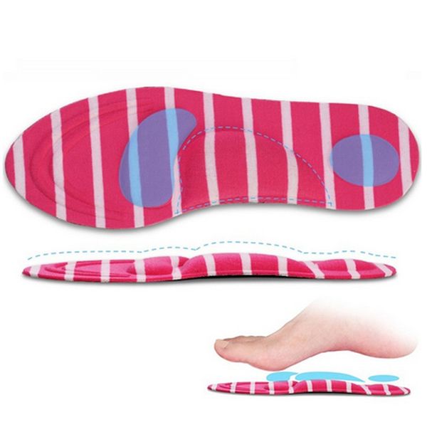 

3d soft memory foam massage insoles ladies feet care high heels shoes sponge shoes cushion shock absorption support shoe pad, White;pink