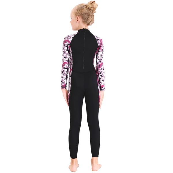

Kids Girls Boys Diving Suit Anti-proof Wetsuit Children Keep Warm One-piece Long Sleeves Swimwearym2