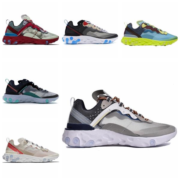 

2019 react element 87 55 running shoes for men women anthracite light bone triple black white fashion trainers sports sneaker size 36-45