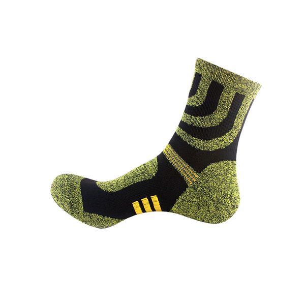 

men outdoor elastic casual sweat absorption gift cycling polyester galling thick soft breathable exercise sports socks, Black