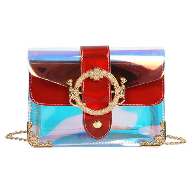 

pvc summer travel crossbody messenger bag ladies fashion candy color handbags 2019 new jelly clear shoulder bag for women