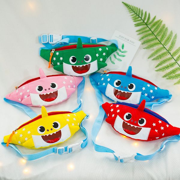 

Baby hark cute cartoon baby boy girl one houlder bag fa hion canva candy color animal hark kid bag zipper mini pur e 5 color a326010