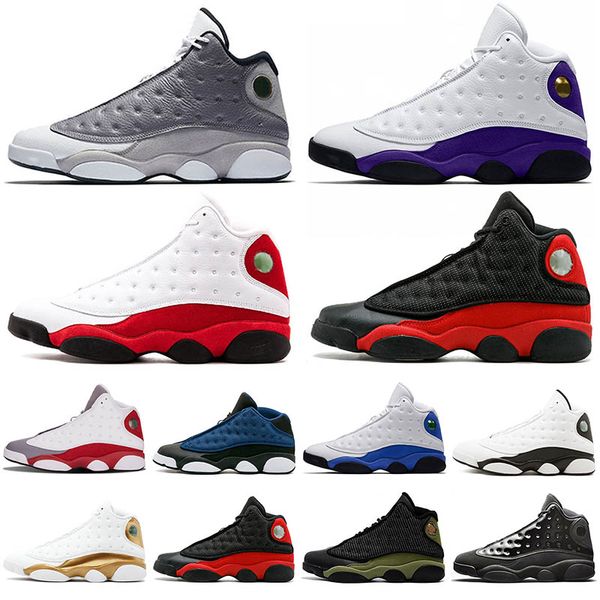 

air jordan retro 13 atmosphere grey purple lakers bred chicago 13s mens basketball shoes dmp gloden flint cap and gown traienrs, White;red