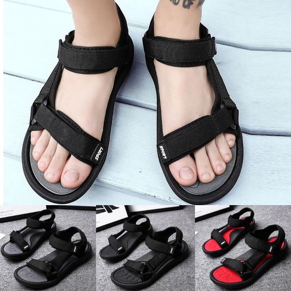 

summer outdoor mens flats casual beach athletic shoes breathable sport sandals new mens casual shoes sandalen #42, Black