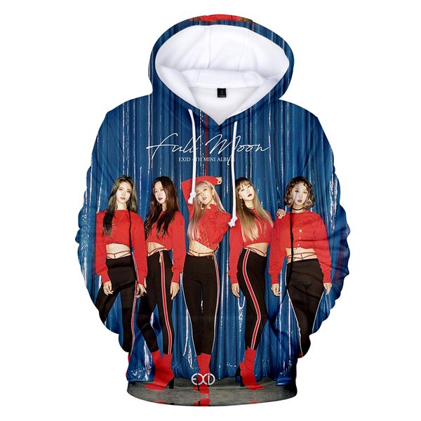 

new 3d print exid idol hoodies men/women sweatshirts casual hoodies band 3d autumn loose fashion exid sweatshirts size, Black