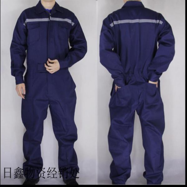 

m-4xl men's polyester and cotton one-piece overalls mechanics electrician protective winter jumpsuit tooling factory clothing, Black