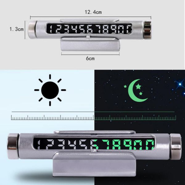 

car temporary ssign with luminous rotating ssign temporary car parking card phone number promise plate
