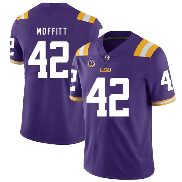 

joe burrow stitched men's lsu tigers myles brennan chris curry cade york tyrion davis-price college football jersey purple white, Black