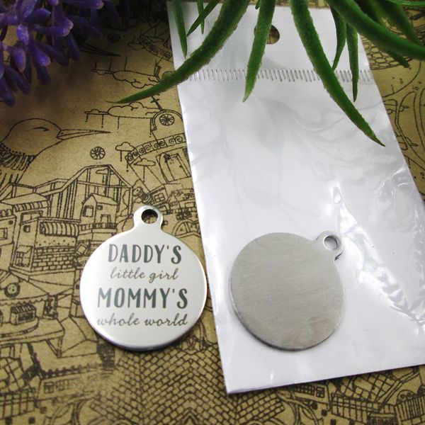 

40pcs--"daddy's little girl mommy's whole world"stainless steel charms more style for choosing diy charms pendants for n, Bronze;silver
