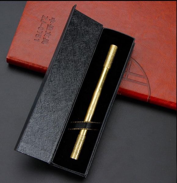 

symmetric solid brass pens minimalist cylinder shape pens edc personal pocket pens for man portable delicate signature pen gift boxed