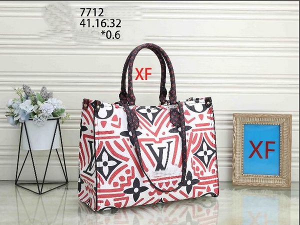 

a49 2020 new fashion man womens handbags ladies pu leather neverful shoulder bags with wallet tote bag purse composite bag, Black