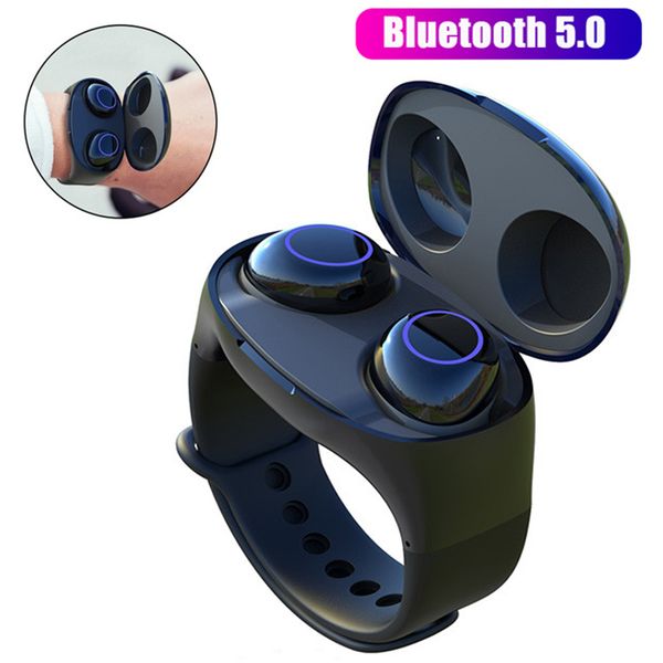 

wireless headset 2 in 1 fitness tracker smart sports watch sports bracelet earplugs wristband headset gaming headset