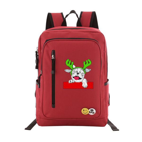 

christmas shar pei dog printing backpack high school bags canvas lapbackpack women cute girls travel rucksack