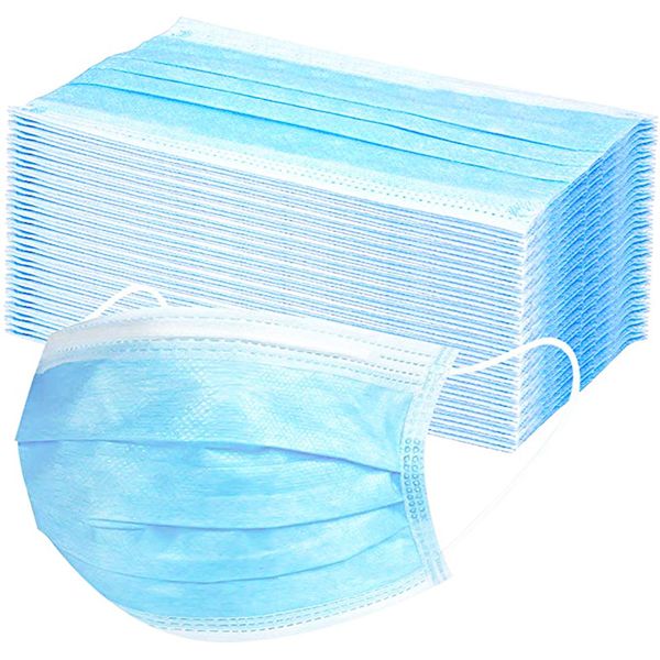 

50pcs/set non woven disposable face respirator mask 3 layer earloop activated carbon anti-dust proof mouth mask