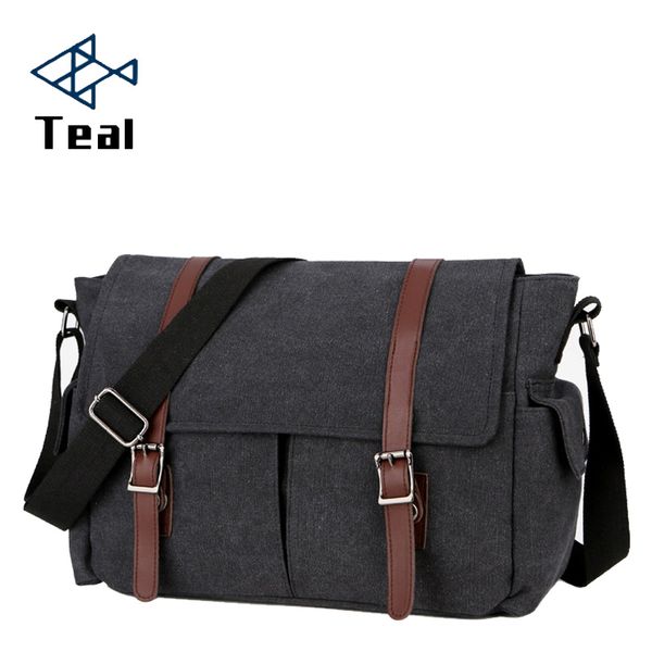 

2020 men canvas briefcase travel suitcase messenger shoulder tote handbag large casual business lapmultifunction