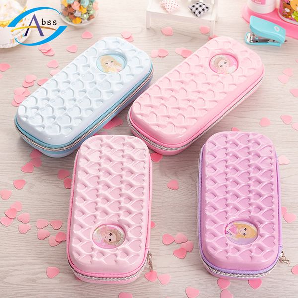 

children's pencil bag girl eva zipper stationery bag girl heart lovely korean version factory direct sales