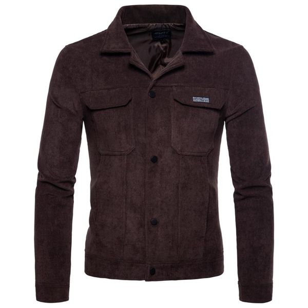 

men's fashion corduroy loose bomber streetwear pocket jacket decoration dropshipping fabric windbreaker clothes casual coat, Black;brown