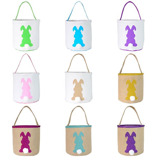 

пасхальный кролик корзина пасхальный заяц сумки кролик printed canvas смазливая сумка egg конфеты корзины ковш конфеты подарков хранения пар