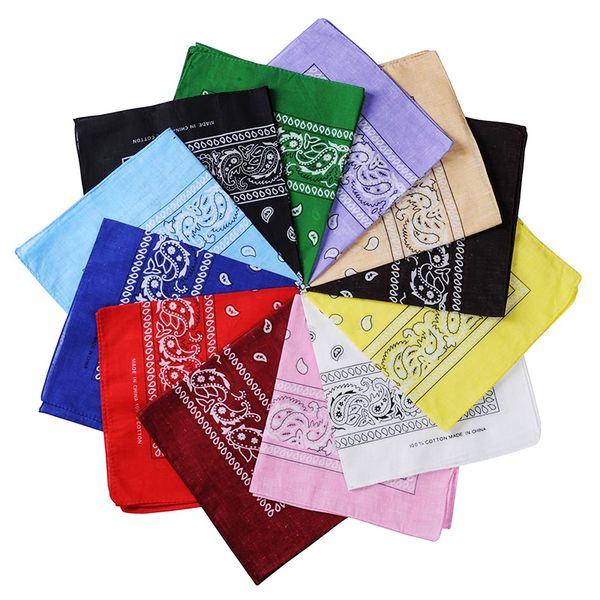 

fashion men women soft cotton blend hip hop hair band bandana wristband scarves wrap pocket square head neck scarf accessories, Blue;gray
