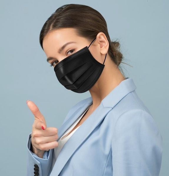 

dhl shipadultren black dust proof dust mask anti pollen droplets pm2.5 catkin non woven face mask maschere wtt7