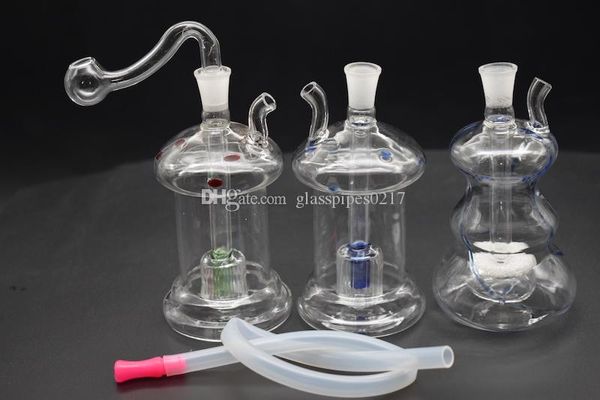 MINI-Wasserpfeife Bong Inline-Matrix Perc-Wabenglas-Wasserpfeife 10 mm Aschefänger Bong-Ölplattformen Wasserpfeifen mit Schlauch 2 Stil