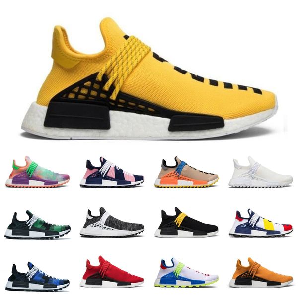 

nmd yellow bbc peace human race pharrell williams men women stylist shoes solar pack mother inspiration pack running sneakers with box #012