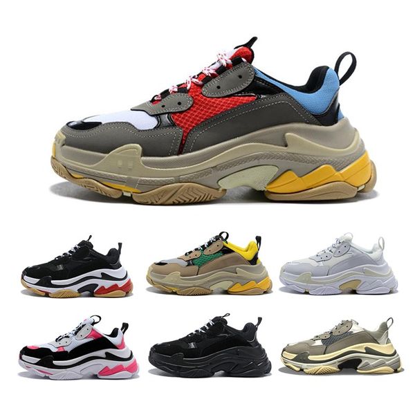

new multi luxury triple s designer low old dad sneaker combination soles boots mens womens fashion casual shoes high size 36-45