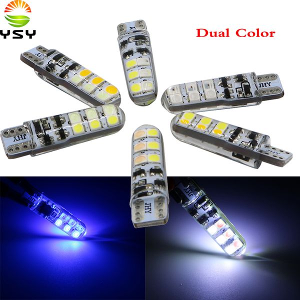

ysy 50x t10 3030 w5w silicone case 12 chips led car wedge interior dome reading light wy5w 501 auto parking bulbs turn side lamp