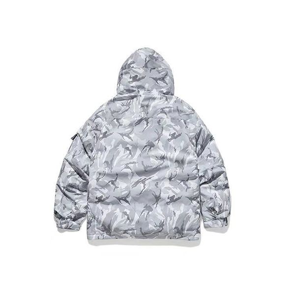 

men's down & parkas fashion men plus size camouflage windbreaker jacket with hood, Black