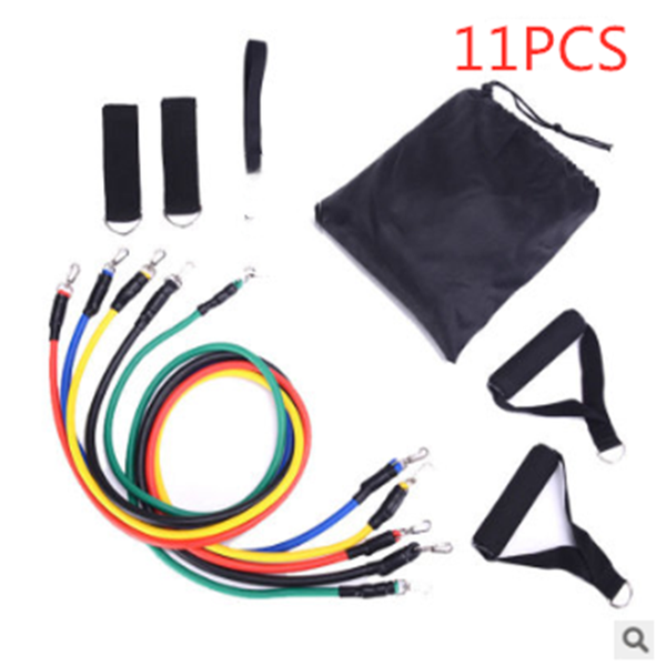 

lateefah 11pcs pull rope fitness exercises resistance bands body training yoga stretch training gyms workout elastic bands home