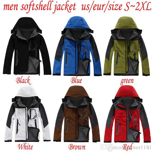 

north men softshell jacket face coat men outdoors sports coats women ski hiking windproof winter outwear soft shell men hiking jacket, Black