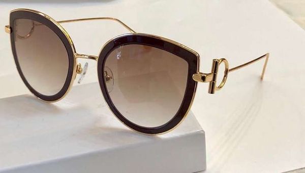 

designer cat eye sunglasses gold/brown gradient sun glasses uv 400 outdoor protection eyewear womens new with box, White;black