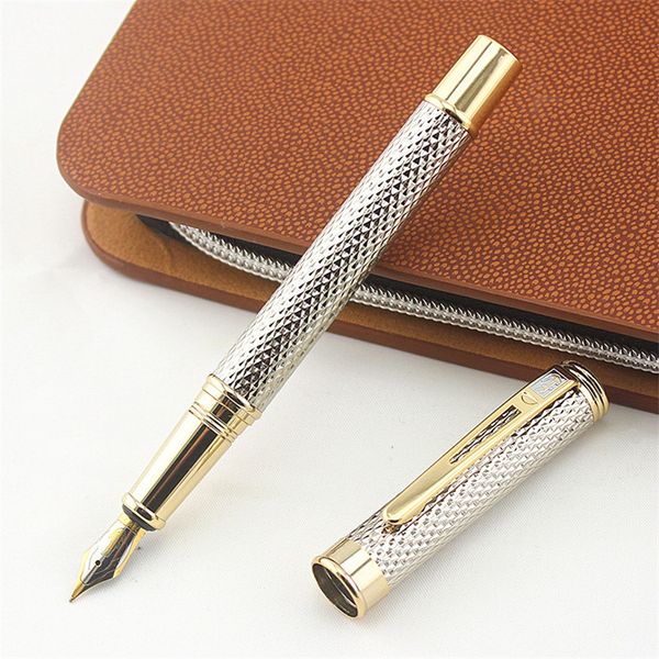 

crocodile 218 brand golden silver stainless fountain pen nib gift ing