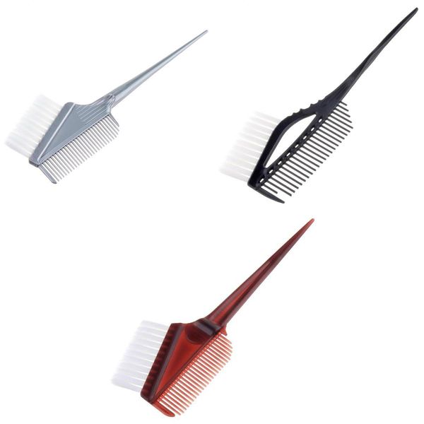 

3pcs abs fine sectioning hair-dye comb highlight for salon styling brush, Silver
