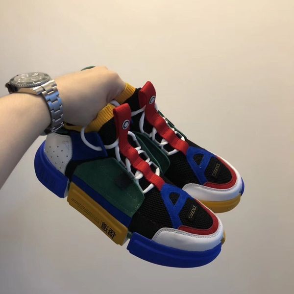 

luxury platform design men's and women's shoes wild vintage casual shoes men's triple sneakers luxury women's sneakers a, Black