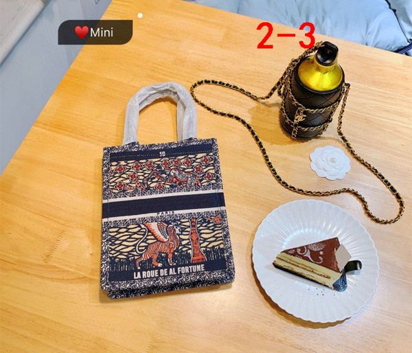 

shopping bag embroidered canvas mini book tote tote bag handbag women bags shoulder bag 2-1